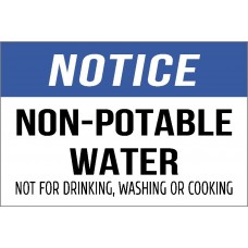 Notice - Non-Potable Water Sign